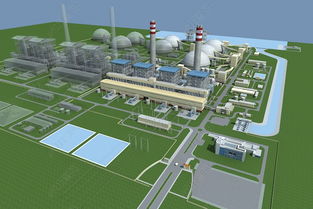 3D大型化工厂核电站发电站完整模型设计模型下载